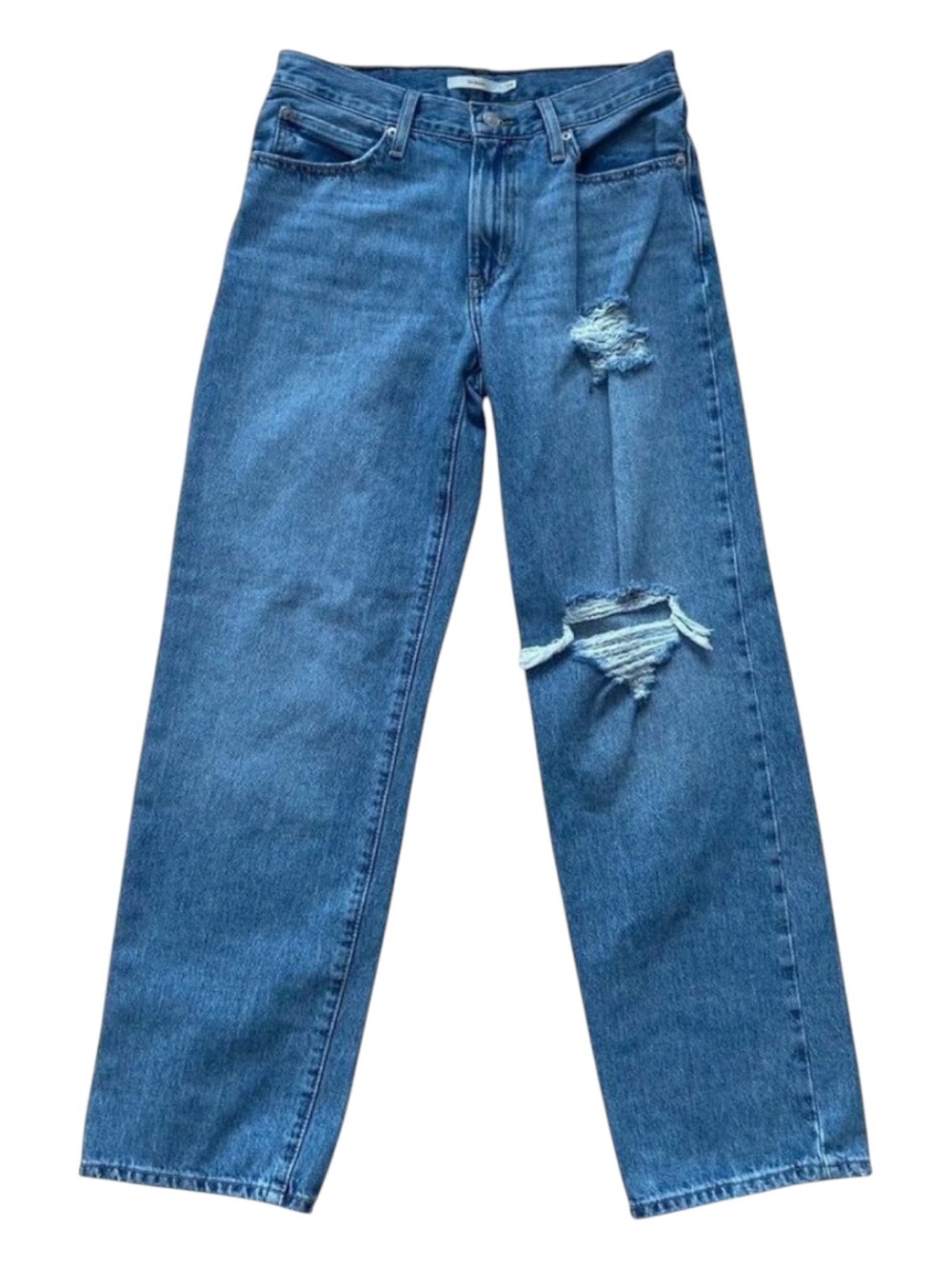 Levis 94 Baggy Womens Distressed High-Waisted Jeans Size 28 ripped 100% Cotton